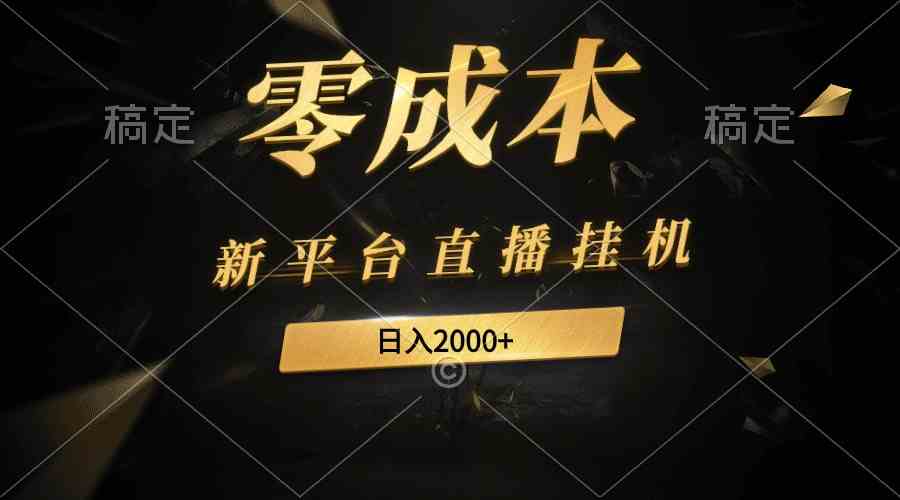 （9841期）新平台直播挂机最新玩法，0成本，不违规，日入2000+-源码网