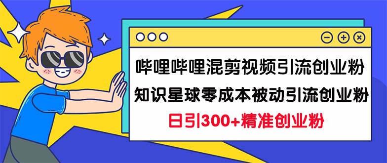 哔哩哔哩混剪视频引流创业粉日引300+知识星球零成本被动引流创业粉一天300+-源码网