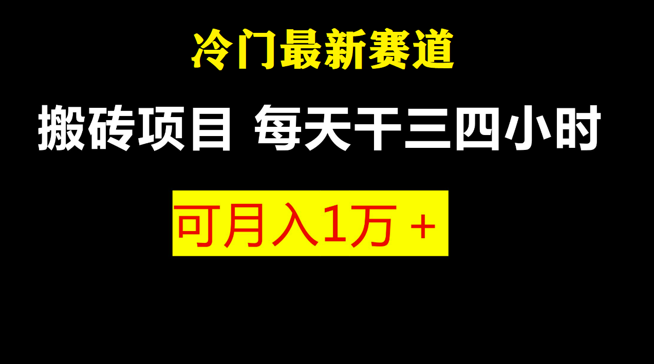最新冷门游戏搬砖项目，零基础也能玩（附教程+软件）-源码网