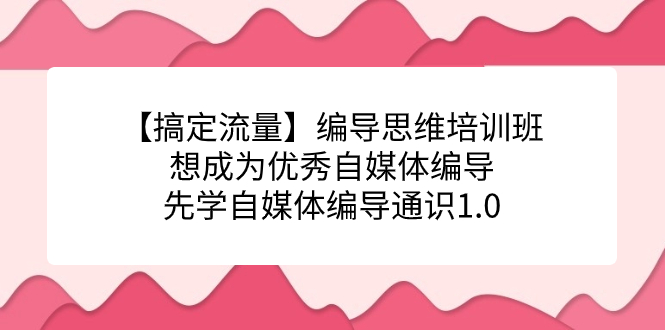 【搞定流量】编导思维培训班，想成为优秀自媒体编导先学自媒体编导通识1.0-源码网