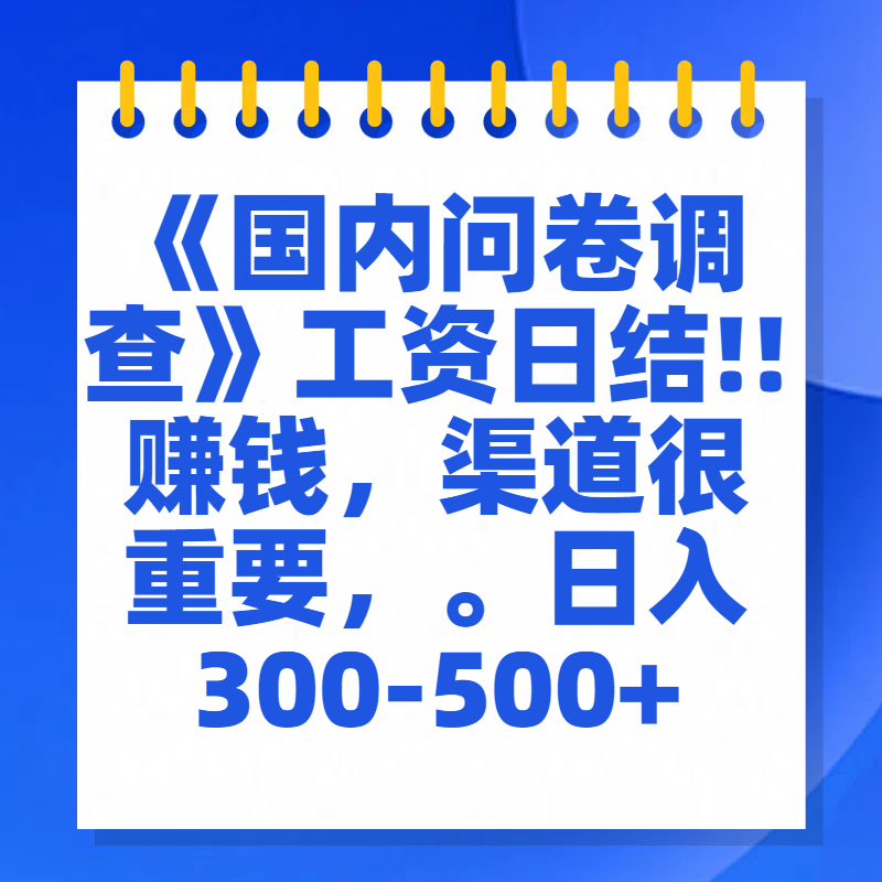 问卷调查答题，一个人在家也可以闷声发大财，小白一天2张，【揭秘】-源码网