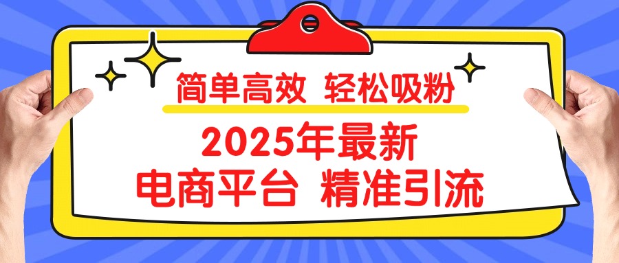 2025年最新电商平台精准引流 简单高效 轻松吸粉-源码网