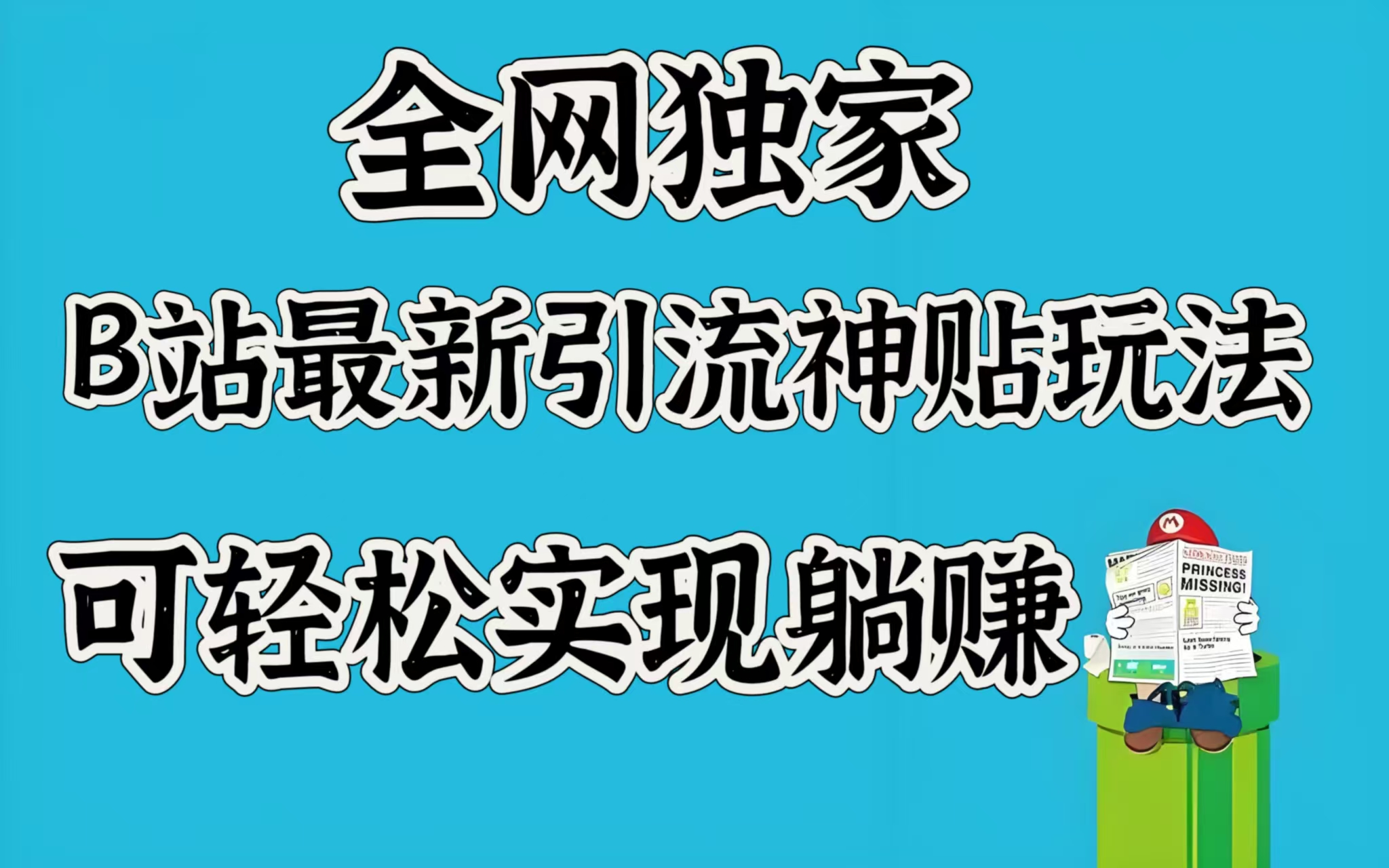 全网独家，B站最新引流神贴玩法，可轻松实现躺赚-源码网